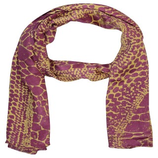 Satin Digital Print Stole- Purple